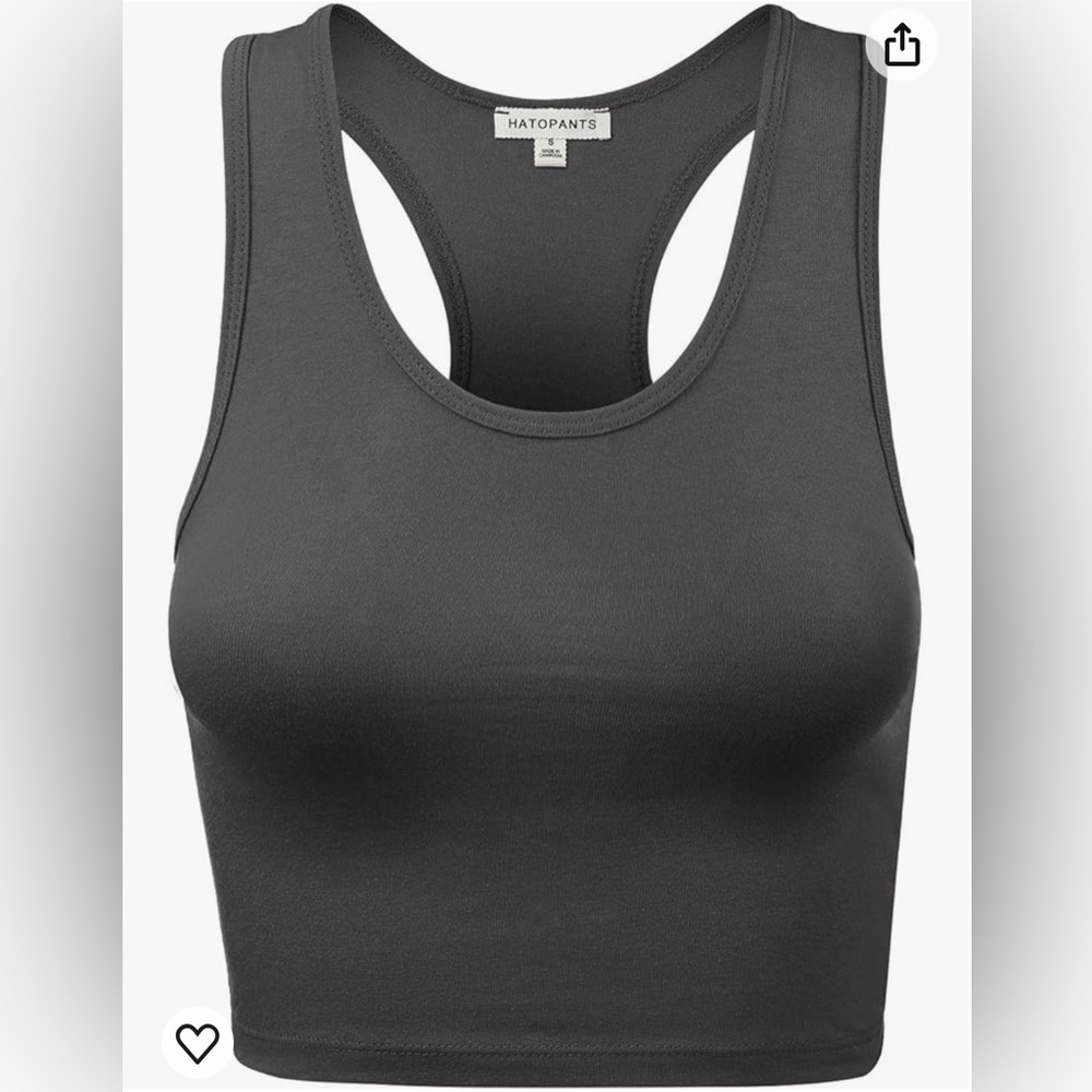 Cropped Racerback Tank slate Grey Size M